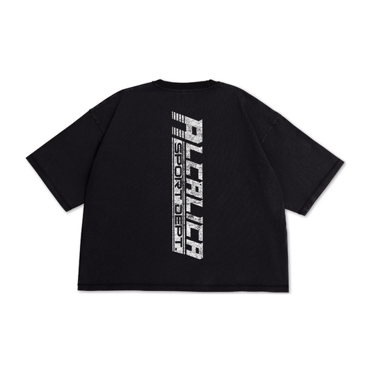 Alcalica Hooligan Drop Crop Tee Black