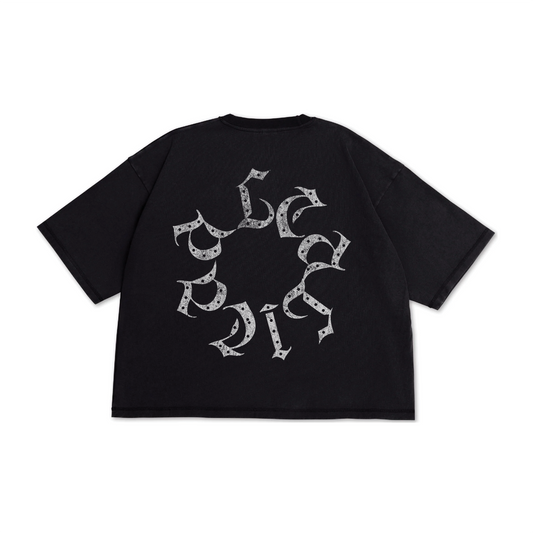Alcalica Saints & Sinners Drop Crop Tee Black