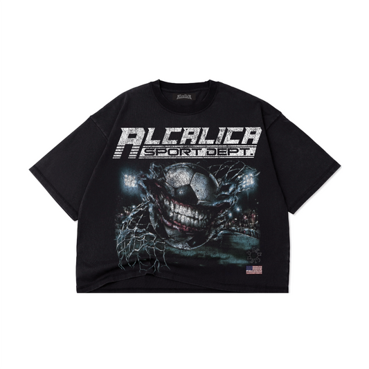 Alcalica Hooligan Drop Crop Tee Black